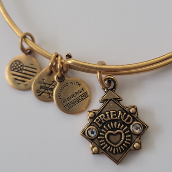 Alex And Ani Friend bangle bracelet with Swarovski crystals. Bundle lot Bangles - Picture 3 of 7